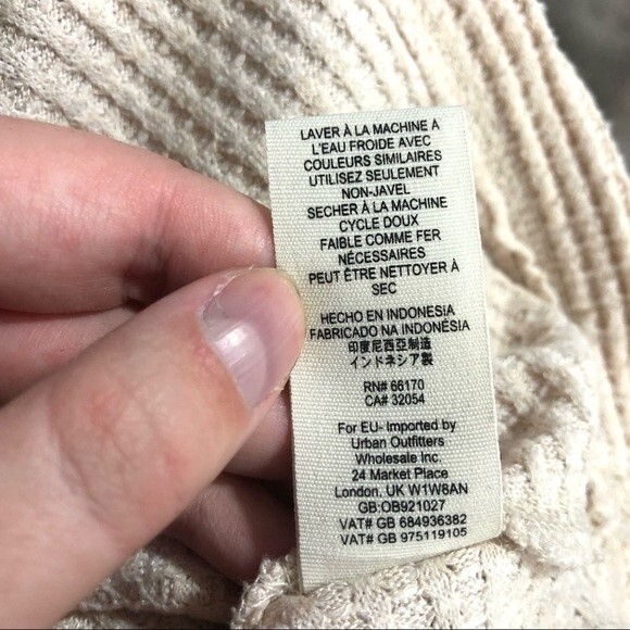 We The Free For Free People Beige Kitty Knit Thermal Size Medium - Picture 15 of 16